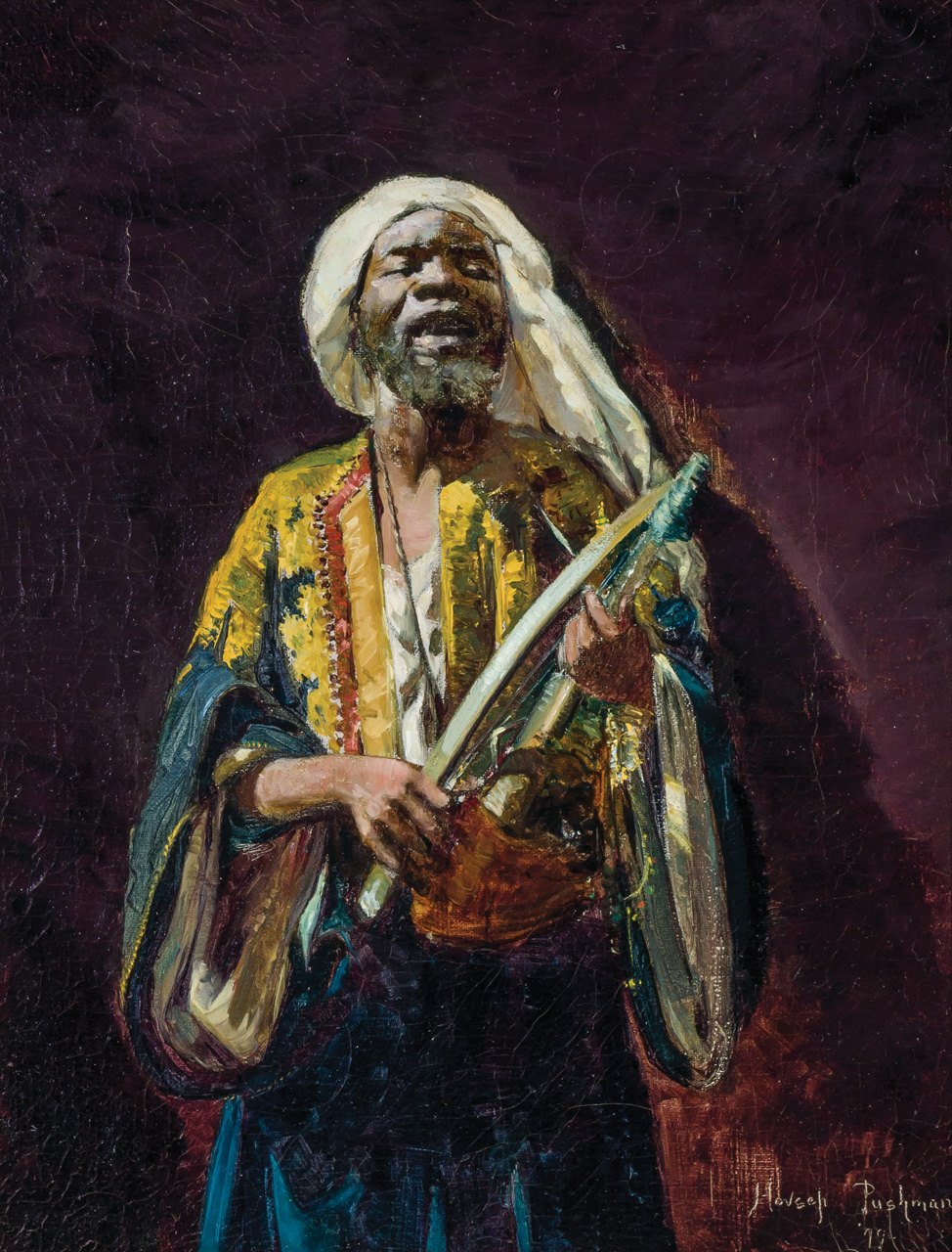 Appraisal: HOVSEP PUSHMAN American - The Moor Musician oil on canvas