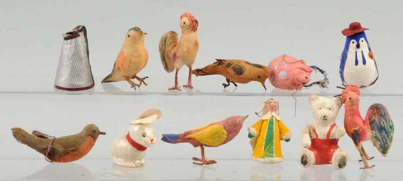 Appraisal: Lot of Christmas Ornaments Description Most are birds Wear throughout