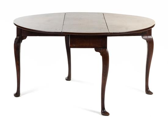 Appraisal: Sale Lot A George I Oak Drop-Leaf Table having a