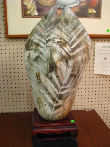 Appraisal: Freeform Artist's Sculpture '' high depicting a pinched vessel