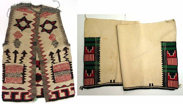 Appraisal: Two Southwest textiles A Navajo child's vest a Hopi man's