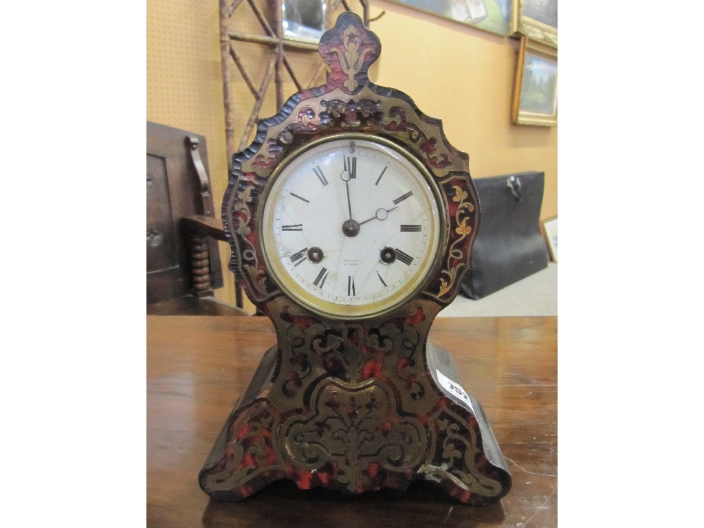 Appraisal: Victorian Boulle decorated mantel clock named 'Rollin-Paris' to the dial