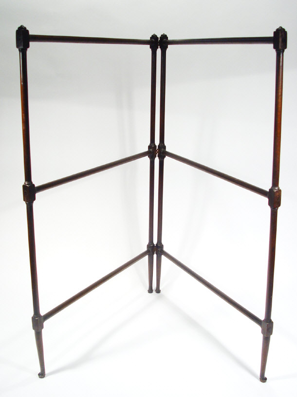 Appraisal: Victorian mahogany folding towel rail cm high x cm wide