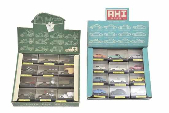 Appraisal: TWO AHI PLASTIC CASE SERIES DIECAST MODEL SETS Japanese circa