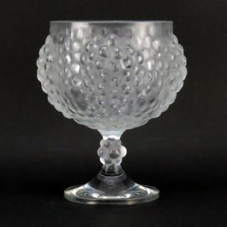 Appraisal: Lalique Antilles Frosted Crystal Pedestal Centerpiece Bowl Lalique Antilles Frosted