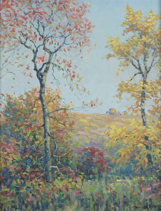 Appraisal: BENSON BOND MOORE American - AUTUMN HILLSIDE MARYLAND signed lower