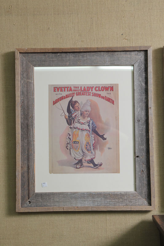 Appraisal: CIRCUS HANDBILL ''Evetta the only Lady Clown with the Barnum