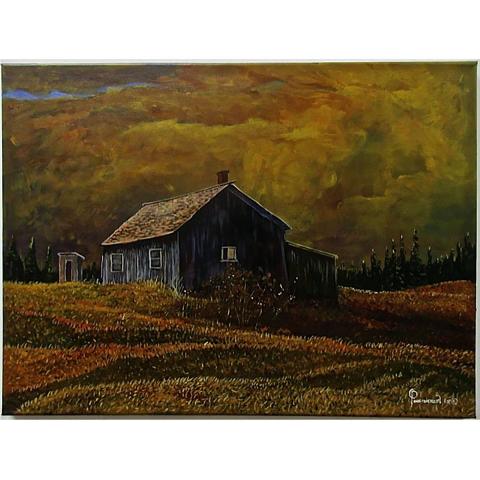 Appraisal: ROBERT PAANANEN CANADIAN - OLD FARM HOUSE NORTHERN ONTARIO ACRYLIC