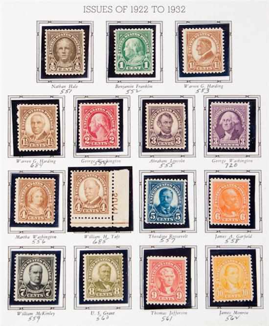 Appraisal: Group of definitive stamps - ' Scott - including a