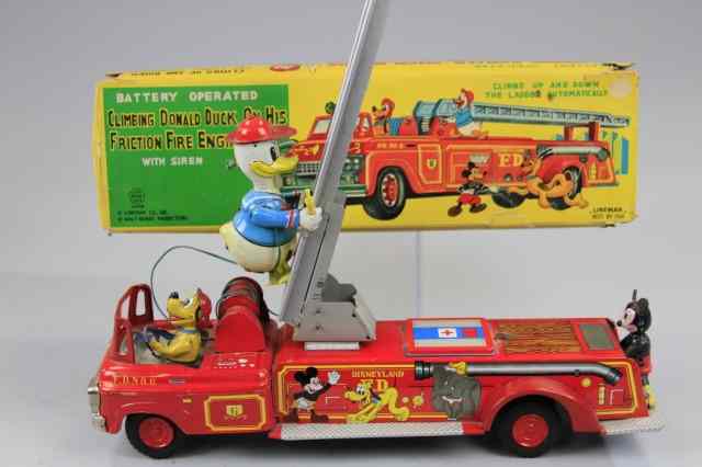 Appraisal: BOXED CLIMBING DONALD ON FIRE ENGINE Copy Walt Disney Prod