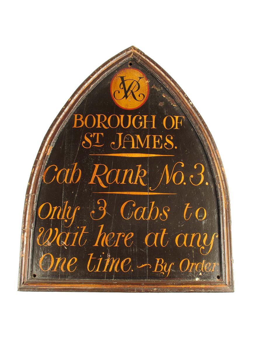 Appraisal: A Victorian painted wood sign