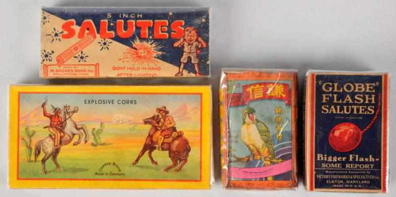 Appraisal: Lot of Firecracker Packs Includes Star Brand Salutes Cowboy Brand