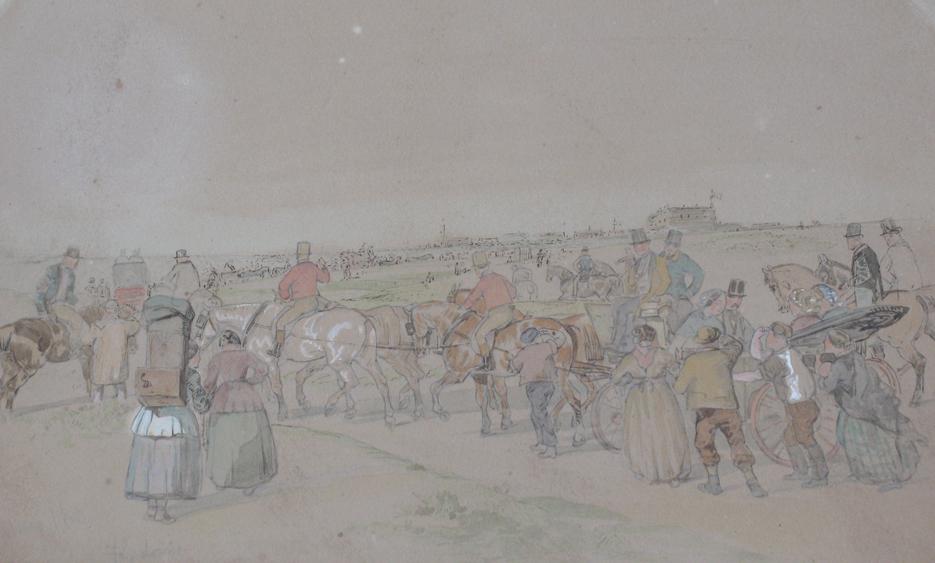 Appraisal: BEN HERRING The Paddock and The Downs pencil watercolour and