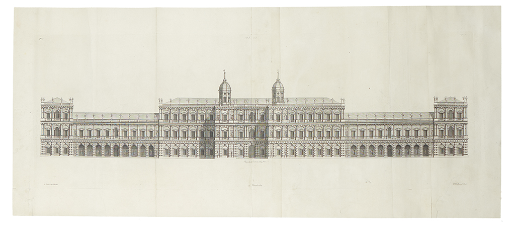 Appraisal: JONES INIGO Proposed Plan for Whitehall Palace Engraved architectural design