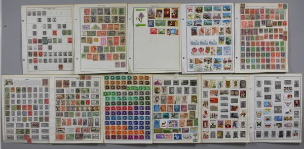 Appraisal: Twenty album pages of stamps from India and Indian states