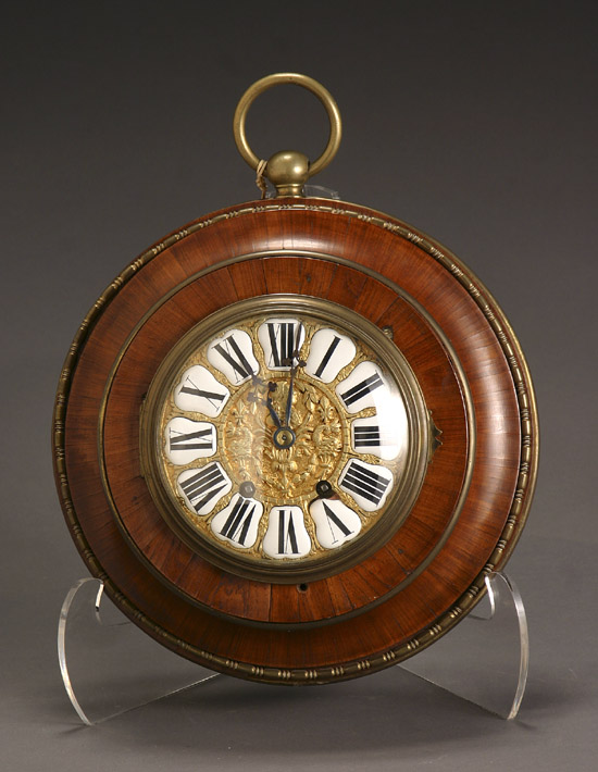 Appraisal: Louis XVI Style Ormolu Mounted Parquetry Tulipwood Wall Clock Backplate