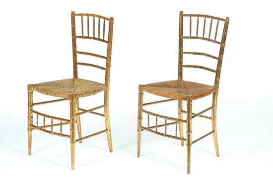 Appraisal: SET OF SIX ''BALLROOM'' CHAIRS American late th century mixed