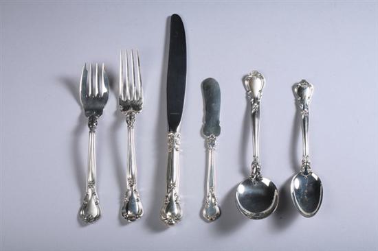 Appraisal: -PIECE GORHAM STERLING SILVER PARTIAL FLATWARE SERVICE Chantilly pattern Including