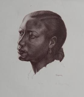 Appraisal: Edward Ferguson lithograph Edward Ferguson American - - ''Portrait of