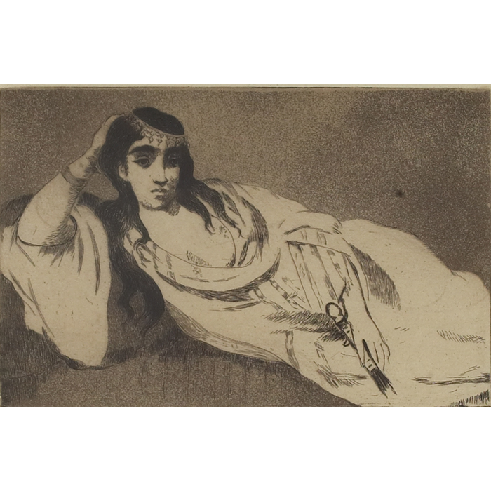 Appraisal: edouard Manet French - ''Odalisque '' etching '' x ''