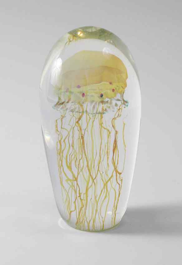 Appraisal: SATAVA Richard American th C Ethereal Jellyfish art glass sculpture