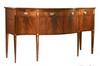 Appraisal: SIDEBOARD - Circa mahogany Hepplewhite oxbow front sideboard possibly Baltimore