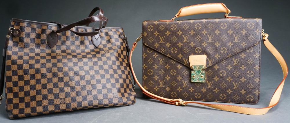 Appraisal: TWO LOUIS VUITTON STYLE BAGSTwo Louis Vuitton Style Bags