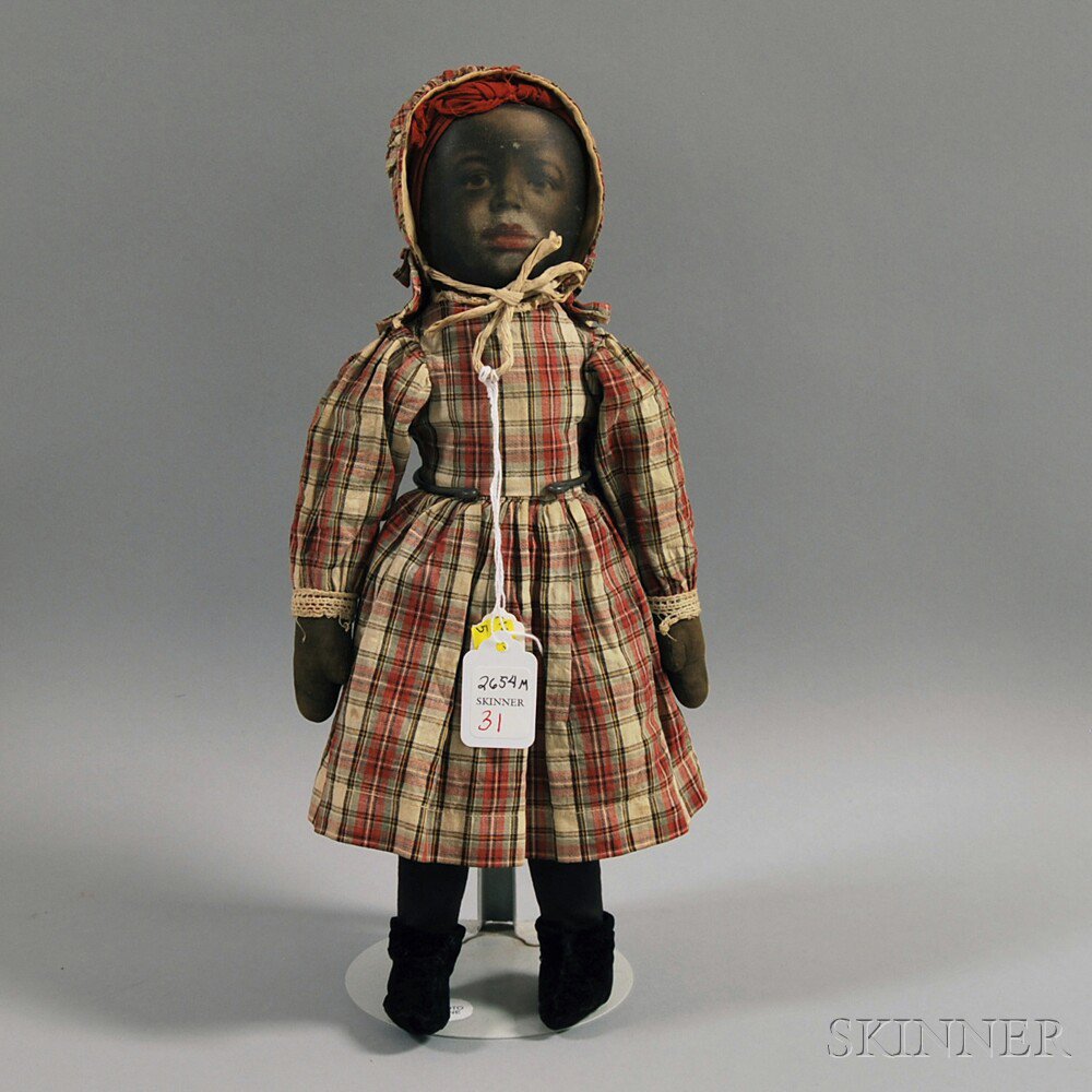 Appraisal: Babyland Rag Black Girl Doll America early th century all-cloth