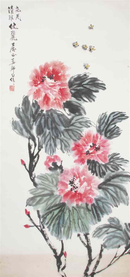 Appraisal: A Chinese Scroll Painting after Lou Shibai ink on paper