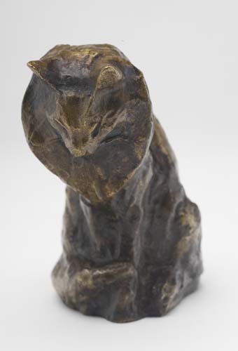 Appraisal: TH OPHILE STEINLEN Chat Cast bronze multiple mm inches height