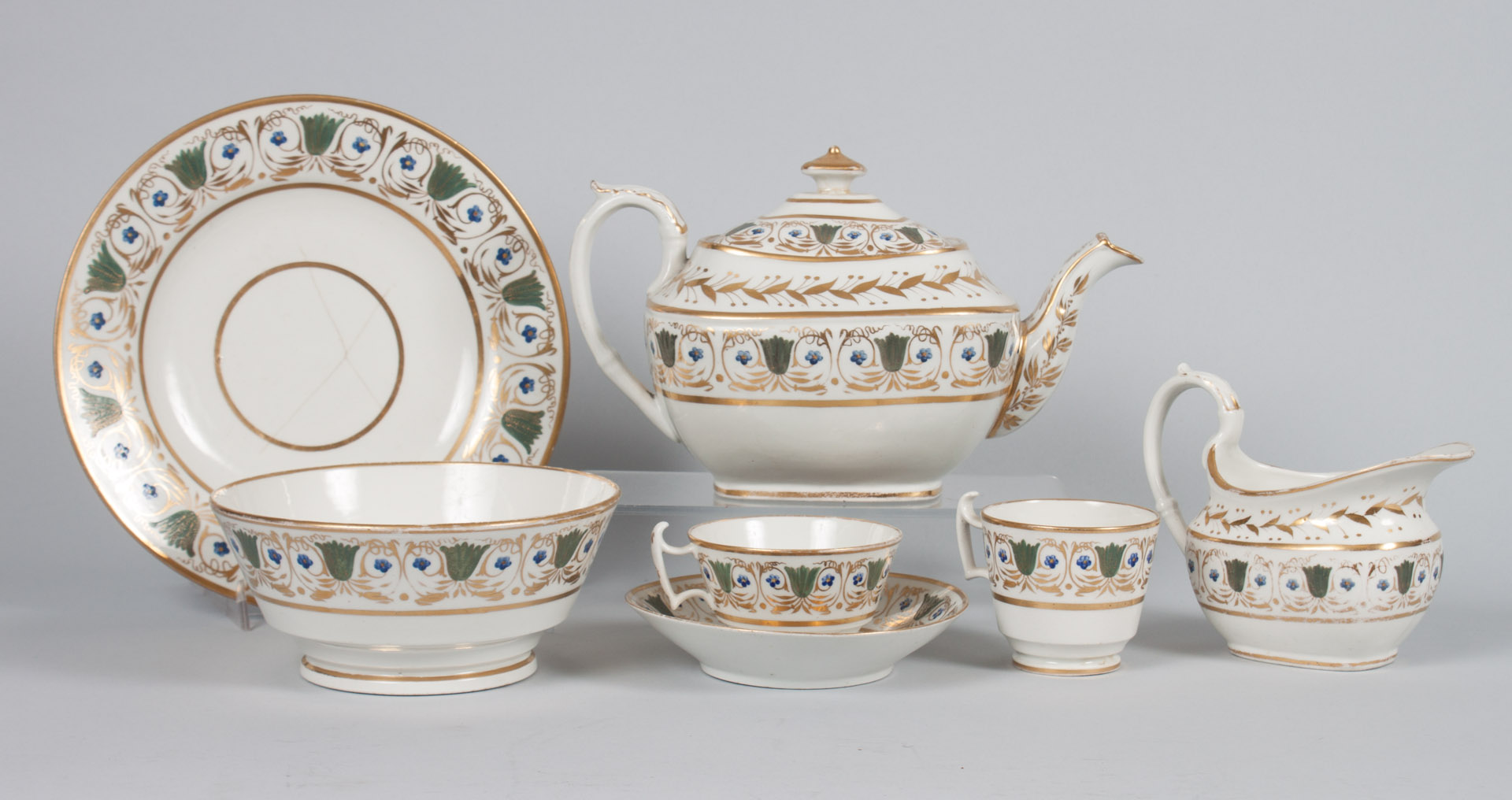 Appraisal: Staffordshire china partial tea service first quarter- th century probably