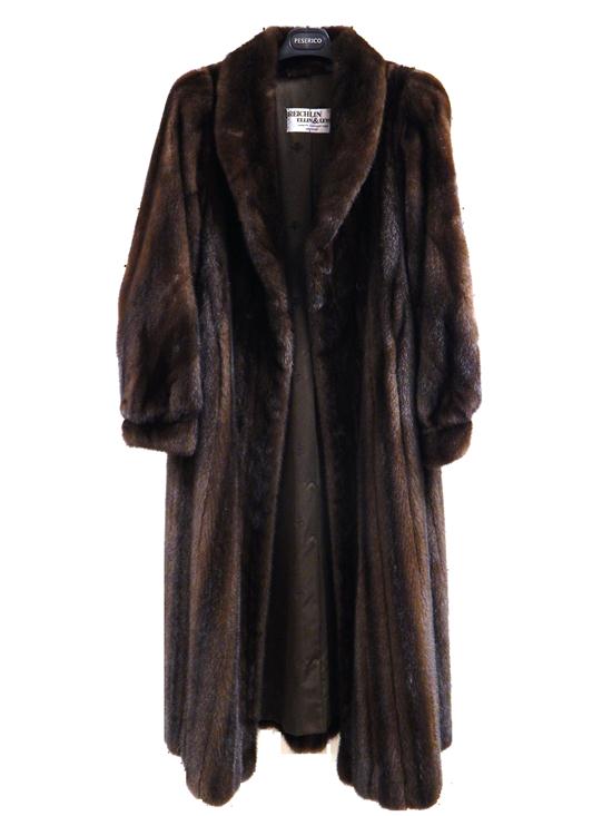 Appraisal: Full length mink coat by Reichlin Ellin Levin Hartford hidden