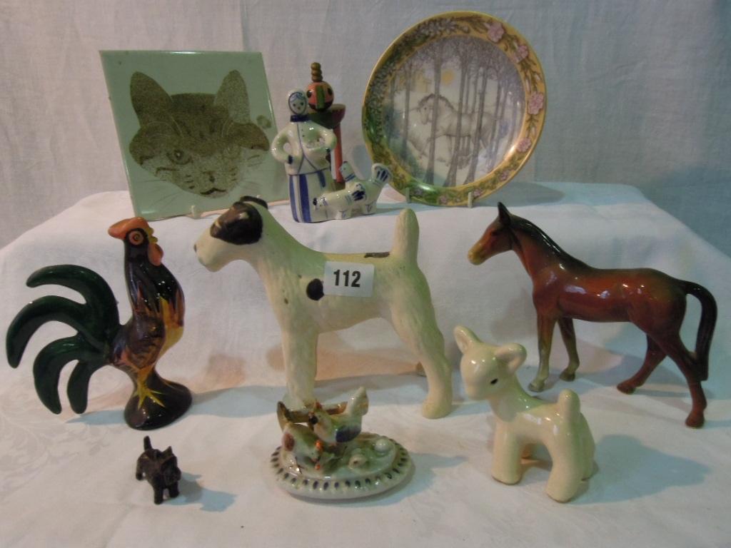 Appraisal: A collection of ceramic animals etc including a model of