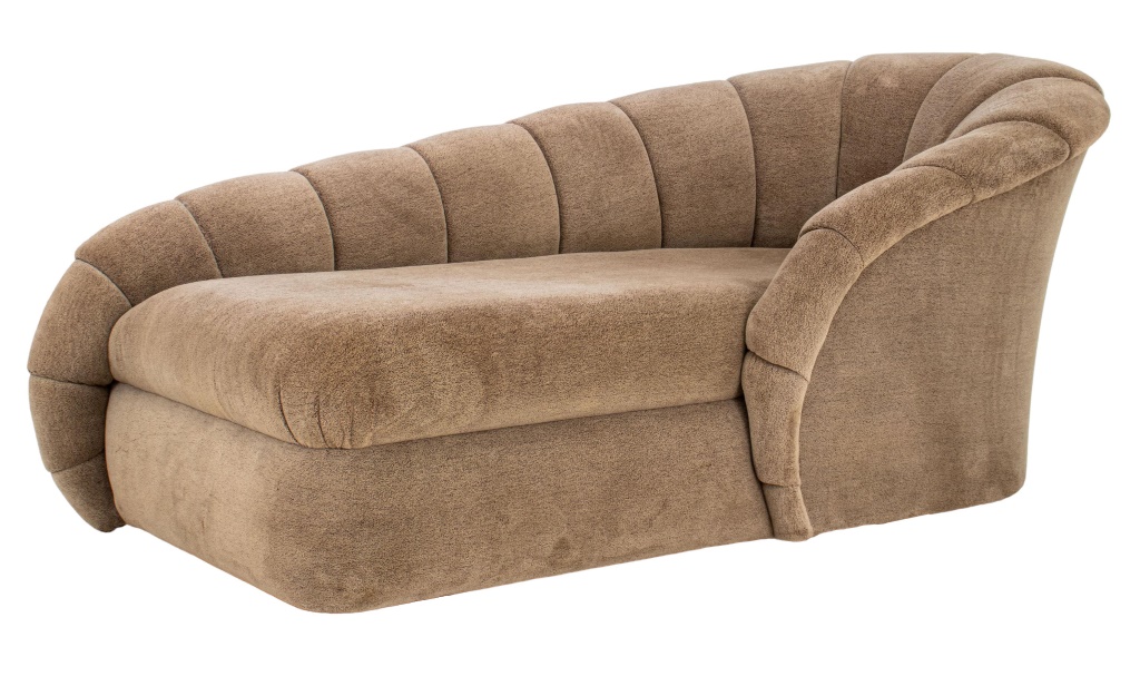 Appraisal: VLADIMIR KAGAN DIRECTIONAL SCALLOP CHAISE LOUNGE Vladimir Kagan American -