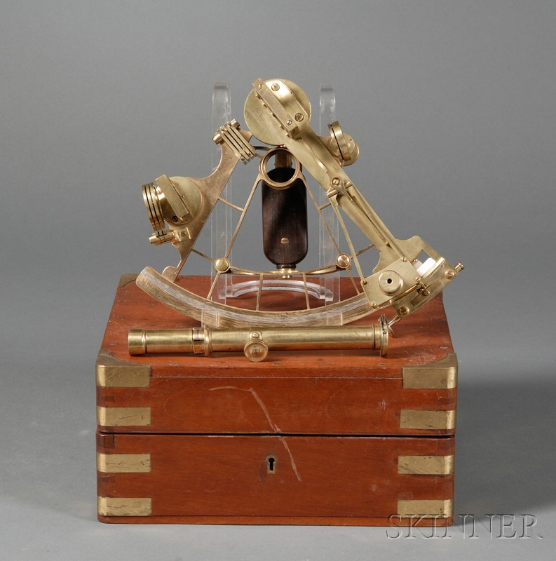 Appraisal: Brass -inch Radius Sextant by H Hughes Son Ltd London