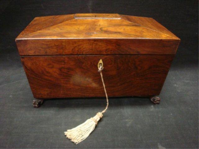 Appraisal: Mahogany th Century Tea Caddy From a Larchmont home Dimensions