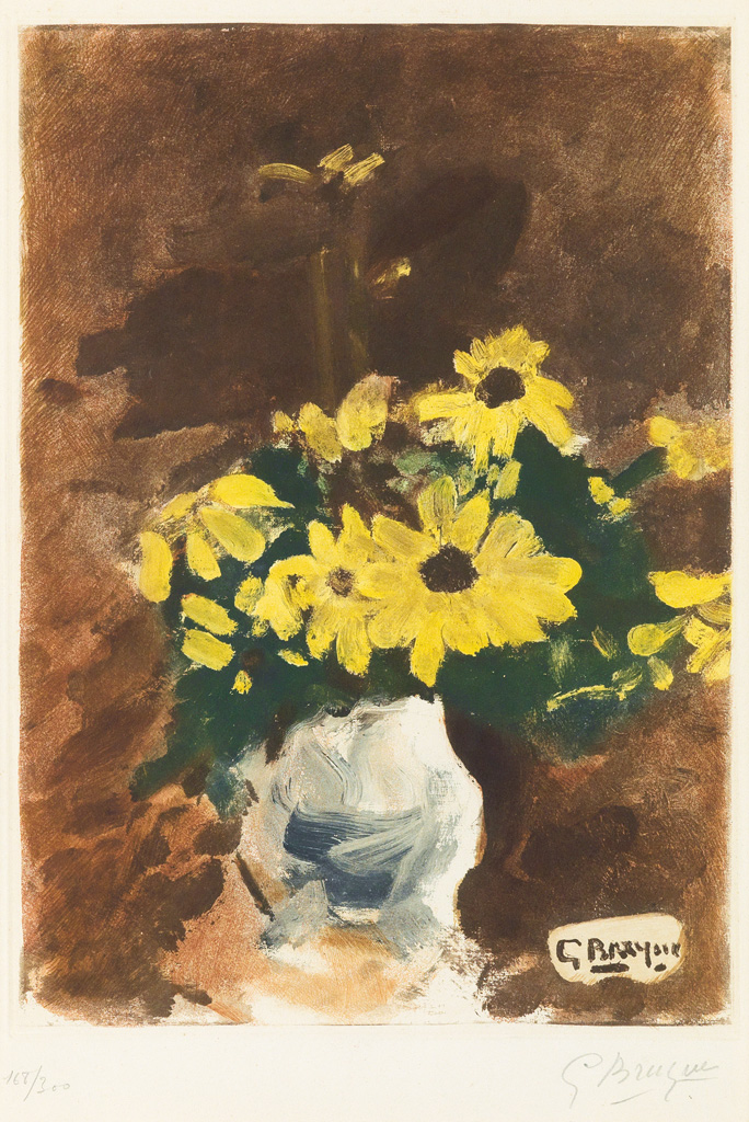 Appraisal: GEORGES BRAQUE after Vase de Fleurs Jaunes Color aquatint circa