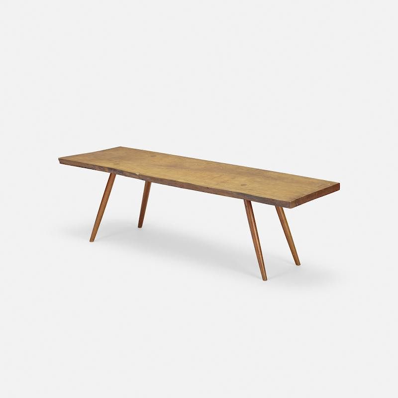 Appraisal: George Nakashima Early coffee table George Nakashima Early coffee table