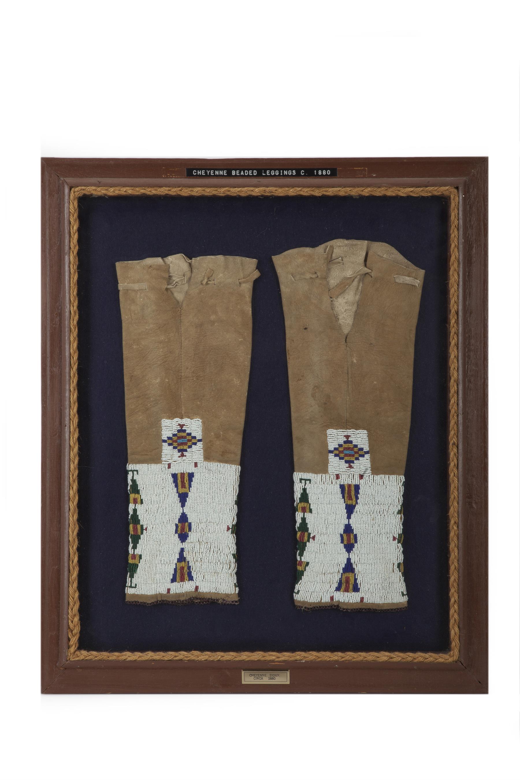 Appraisal: PAIR OF BEADED AMERICAN PLAINS INDIAN LEGGINGS Late th century