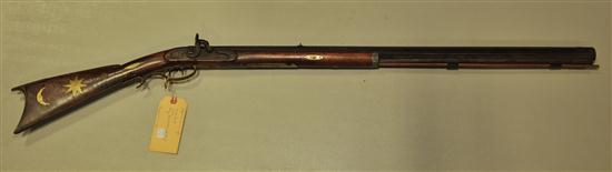 Appraisal: PERCUSSION RIFLE Half stock maple caliber - '' heavy octagonal