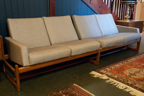 Appraisal: TEAK FRAMED FOUR SEATER DANISH STYLE LOUNGE