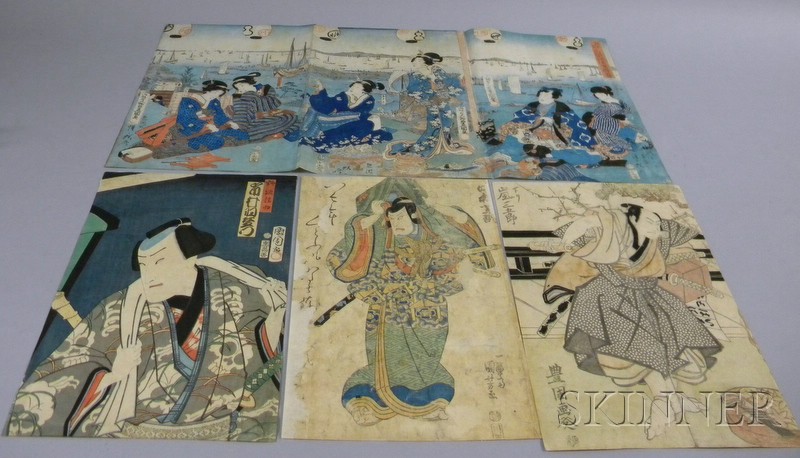 Appraisal: Approximately Fourteen Assorted Japanese Woodblock and Other Prints