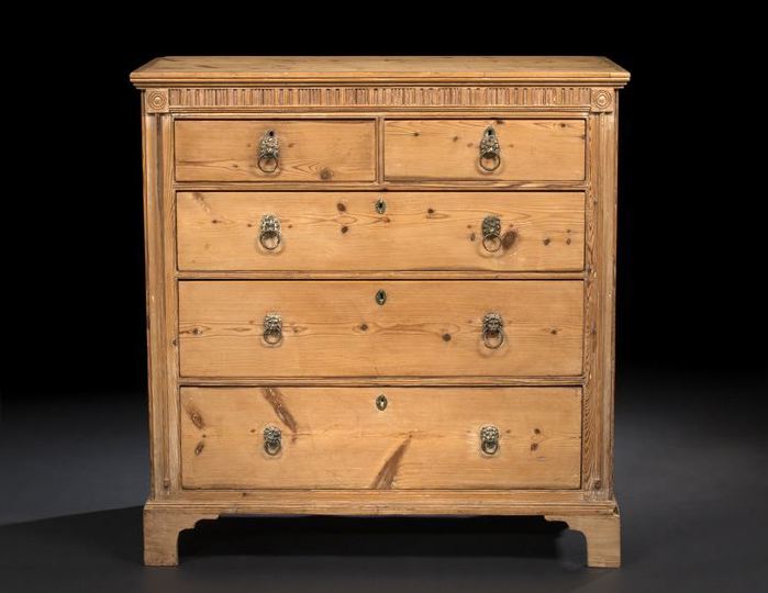 Appraisal: Victorian Pine Chest third quarter th century in the Regency