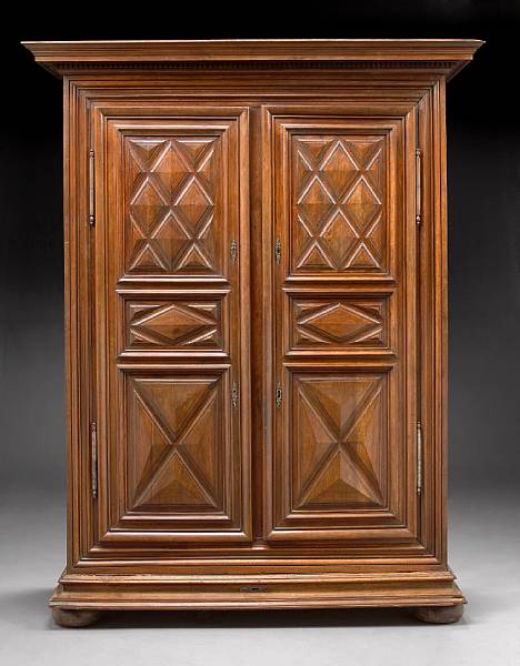 Appraisal: A Regence walnut armoire first half th century The rectangular