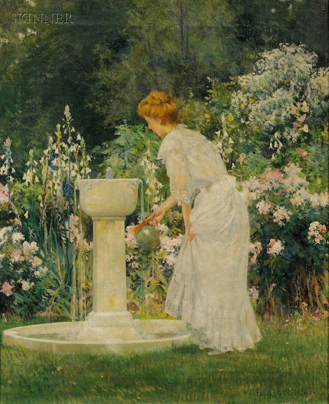 Appraisal: Francis Coates Jones American - At the Garden Fountain Signed