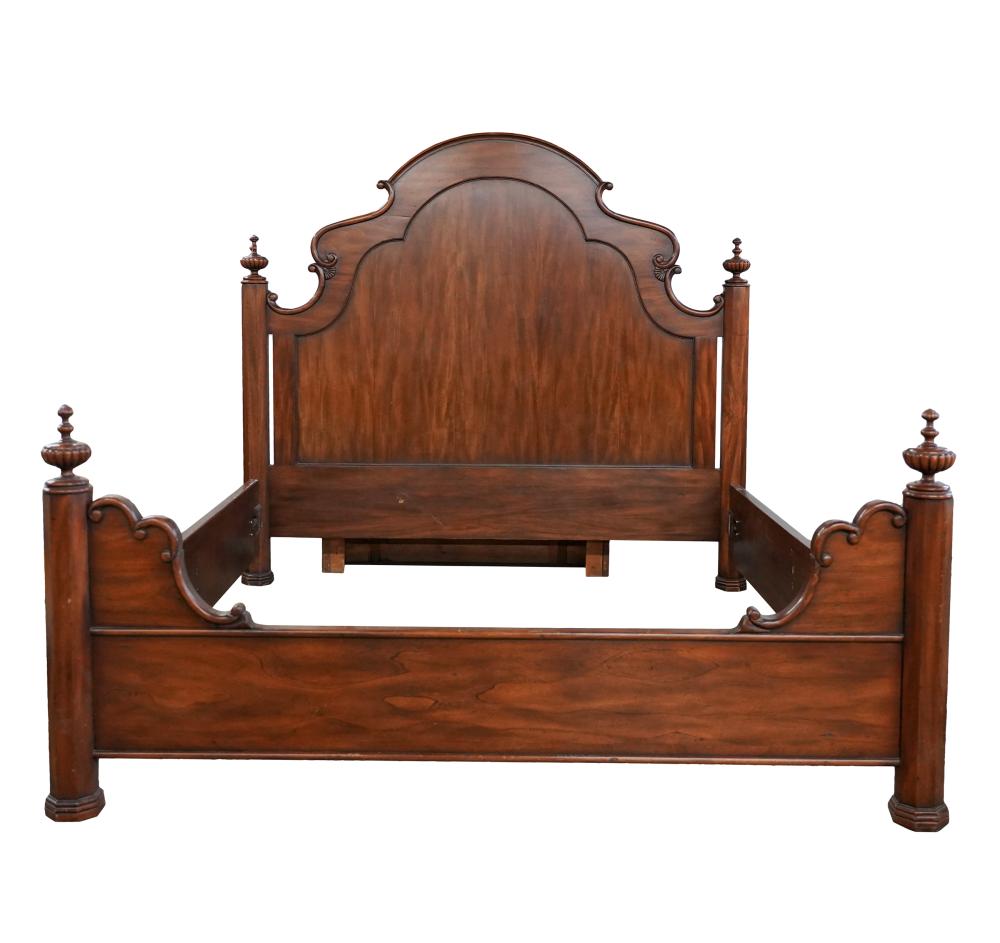 Appraisal: CARVED WALNUT KING-SIZED BEDunsigned inches wide inches deep inches high