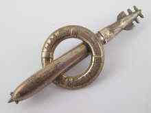 Appraisal: A First World War silver brooch designed as a torpedo