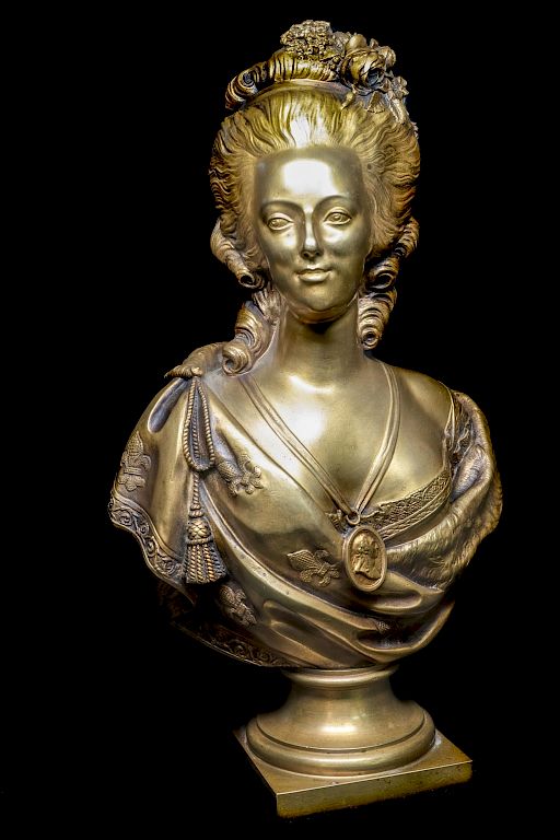 Appraisal: Bronze Bust Of Madame Pompadore Signed Ball Black Co Bronze