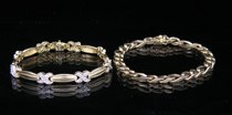 Appraisal: Lot of Two Gold Link Bracelets Kt yellow gold chain