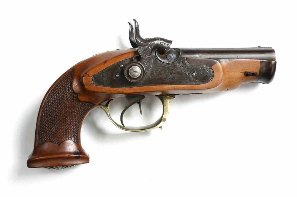 Appraisal: DOUBLE-BARREL PERCUSSION PISTOL - Napoleonic Era Austrian or Prussian Double